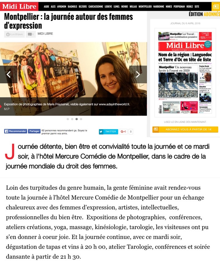 Article Vie de Femme Midi Libre