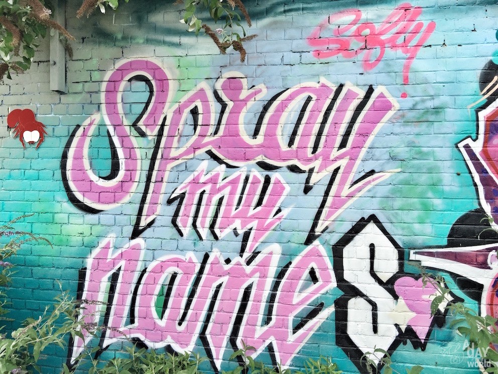 spray my name street art london
